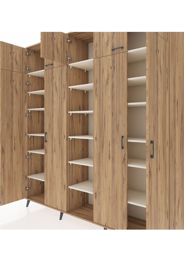 Hyperion Dolap 18 Raflı 9 Kapaklı 220x44x243 Çam-çam/aytaşı Atlas Çam/aytası