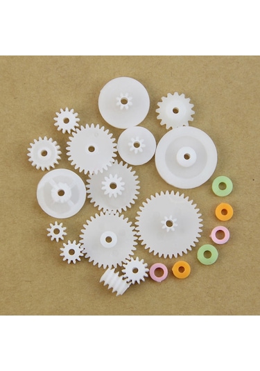 75 Parça Plastik Dişli Seti Rc Çark Arduino Oyuncak Robot Araba G