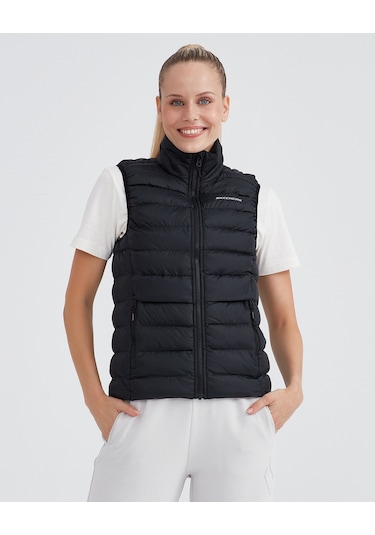 Skechers W Outerwear Padded Vest Kadın Siyah Yelek S231239-001 Siyah