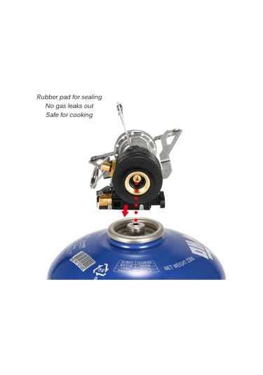 Ximistore9 Kamp Stovu Mini Taşınabilir, Elektrikli Alevle Kombine, Paslanmaz Çelik Ve Alüminyum Alaşımlı, Siyah Siyah