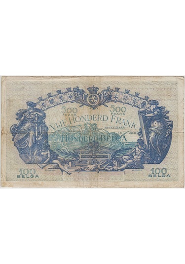Belçika 500 Frank 1934 Temiz+