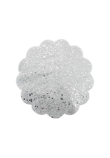 Kesilmiş Tül. 18 Cm Metalik Parlak. 25 Adet - Gümüş