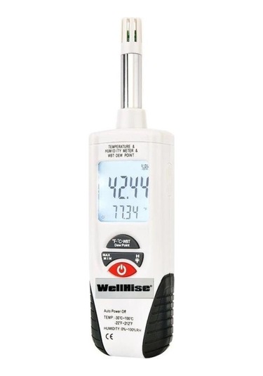 Wellhise Ht-350 Sıcaklık Ve Nem Ölçer Profesyonel Ölçümler Wl-017
