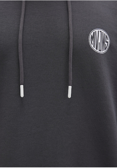 Mavi - Mvjns Logo Baskılı Kapüşonlu Antrasit Sweatshirt 0611786-80106 Antrasit