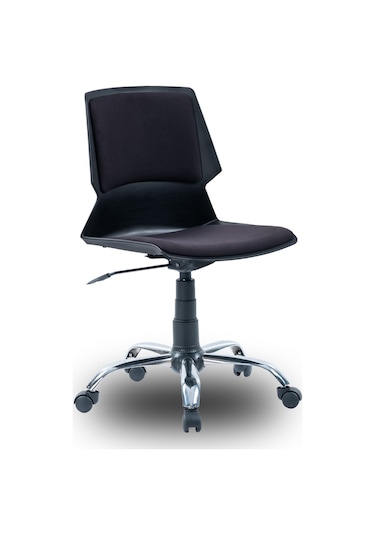 Ofiscombin Ofis Büro Tekerlekli Döner Öğrenci Bilgisayar Çalışma Koltuğu Siyah Kumaş 00047499880