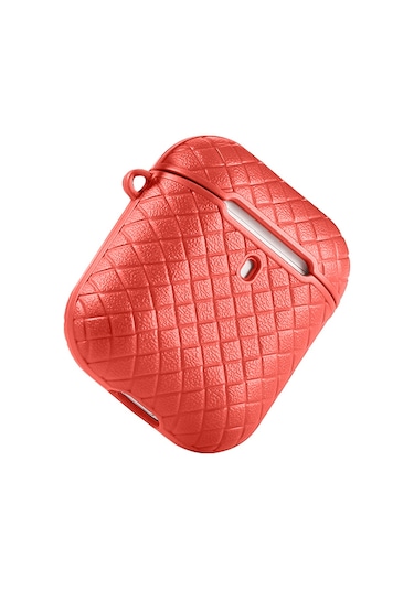 Springsun Hafif Ve Şok Emici Tpu Kılıf - Airpods 1/2 İçin Renkli Koruma Kılıfı Kırmızı