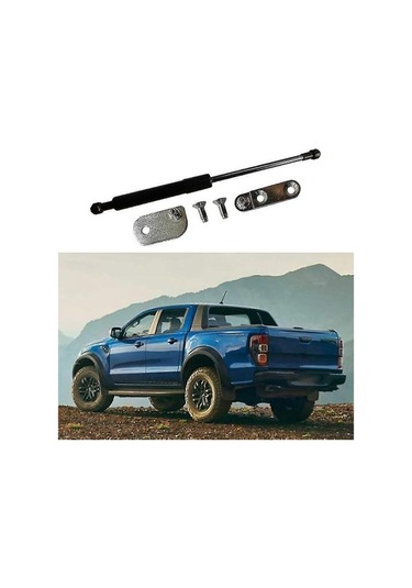 Besthome1 2020 Ford Ranger Kuyruk Kapısı Destek & Amortisör Seti - Kolay Montaj, Yumuşak İniş, Siyah Alüminyum, Kaliteli Monta