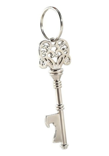 Beyaz Vintage Anahtar Şekilli Şişe Açacağı Yüzük Anahtarlık Anahtarlık Metal Bira Fobs Bar Beyaz