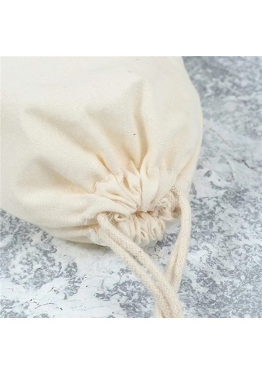 Pamuklu Organik Gıda Saklama Kesesi 10 Adet Ham Bez Bej