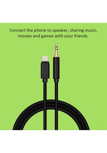 Singree İphone Uyumlu İçin Taşınabilir Aux Kablo - Hoparlör Ve Araç Bağlantısı 1m