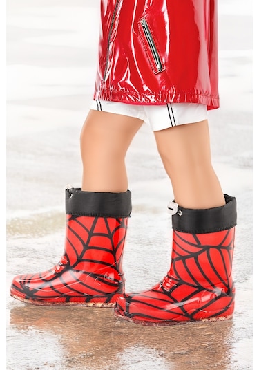 Kiko Kids Savana Su Geçirmez Erkek Çocuk Yağmur Çizmesi Kırmızı