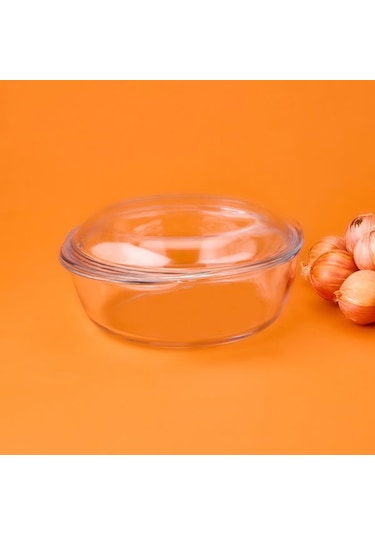 Pyrex Yuvarlak Fırın Kabı - Şeffaf - 3 Lt Şeffaf
