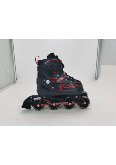 Vadi Kırmızı Silikon Tekerli Ayarlanabilir Işıklı Paten S 31-34 Hp7128 Kırmızı - Siyah