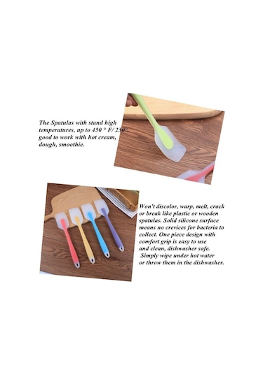 Yeşil Isıya Dayanıklı Silikon Spatula Pişirme Krep Spatula Pişirme Omlet Mutfak Eşyaları Kauçuk Geniş Turner