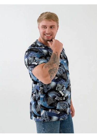 Natıvıa Baskılı Pamuklu Tişört 430229797 Mavi