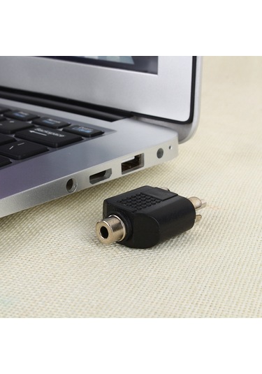 Lemestar 3.5mm Dişi Jack'ten 2 Rca Erkek Ses Adaptörü - Altın Kaplı Bağlantılar Ve Optimal Stereo Aktarımı Sağlar