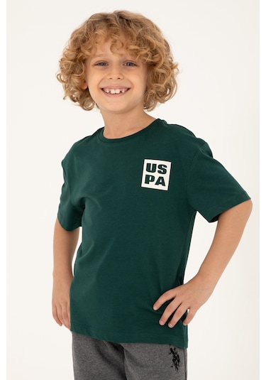 U.s. Polo Assn. Erkek Çocuk Koyu Yeşil Tişört Basic 50295447-vr079 Koyu Yeşil