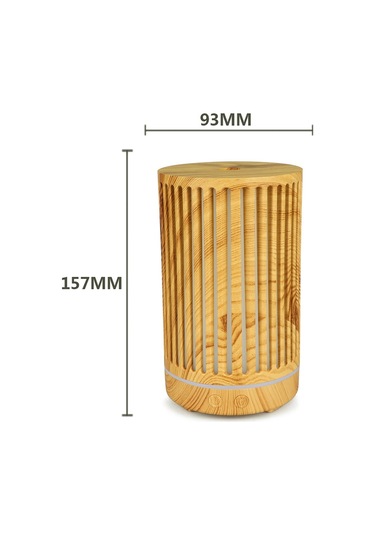 Usb 200ml Hollow-out Orman Desen Ahşap Esansiyel Yağı Aromaterapi Makinesi Ultrasonik Nemlendirici Otomatik Alkol Püskürtücü Açık Kahverengi-2