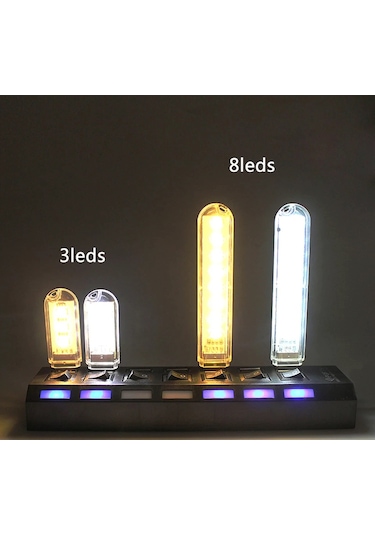 Taşınabilir Mini USB 3 LED GünIşığı Lamba 5730 SMD Kamp Stick Led