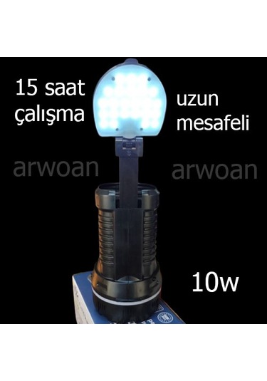 Arwoan Uzun Mesafeli Süreli El Feneri Siyah