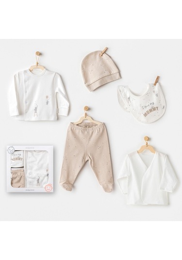 Andywawa Happy Everyday 5'li Hastane Çıkış Seti Ac25060 Bej