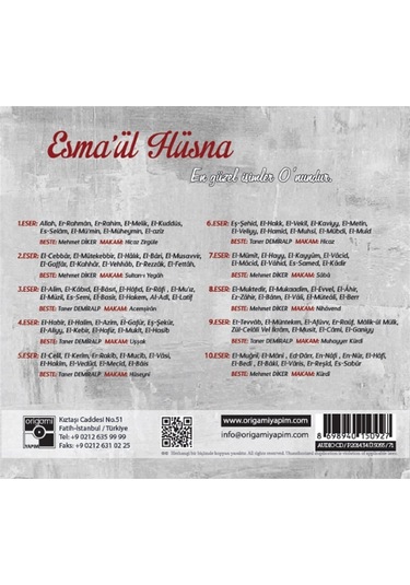 Esma'ül Hüsna- Mehmet Diker Cd