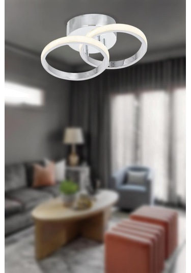 Eray Aydınlatma 9242 Plf Krom Ledli Tekli Avize Gümüş