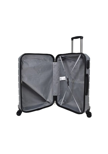 Travel Polo Xxlbattal Boy Dev Boy 90 Cm Valiz & Bavul Gümüş Gri