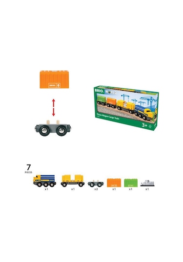 Brio World 3 Vagonlu Kargo Treni 33982