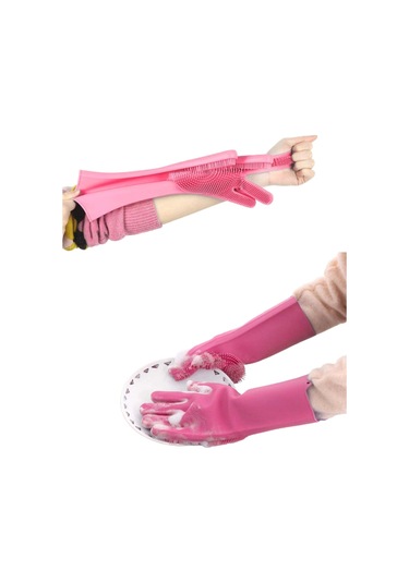 Magic Sihirli Silikon Bulaşık Yıkama Eldiveni Evcil Hayvan Araç Yıkama Mutfak Ev Temizlik Eldiveni