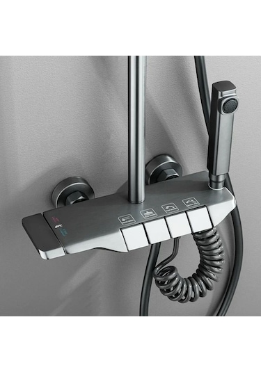 Boheme Fleko Piyano Fonksiyonel Duş Seti Antrasit Renk Diğer