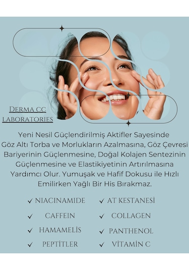 Derma CC Göz Altı Koyu Halkalar ve Torba Karşıtı Serum 30 ML