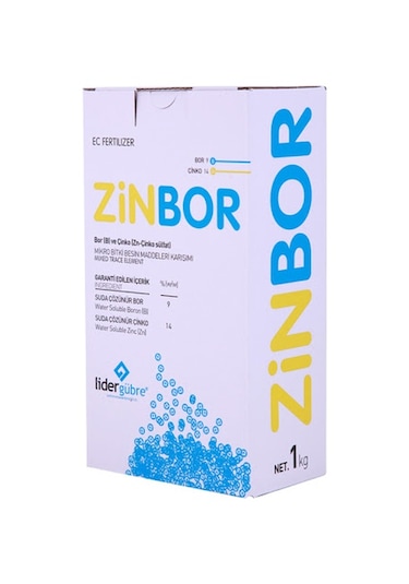 Zinbor 1KG Lider Gübre Suda Çözünür Bor Ve Çinko