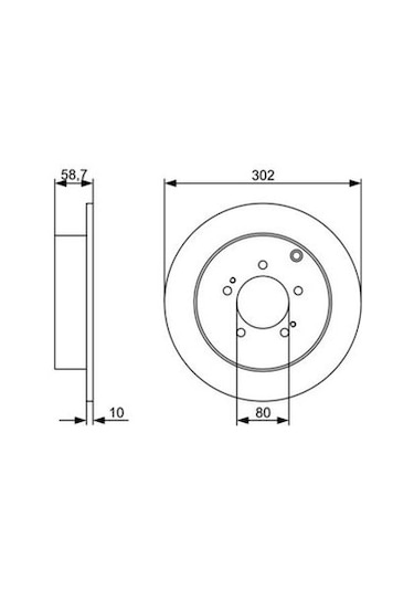 Mitsubishi Outlander 2.0dı-d 2007-2010 Bosch Arka Disk 2 Adet
