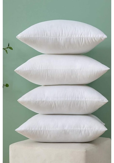 Varol 4 Adet Kırlent %100 Pamuk Kılıflı Silikon Dolgulu