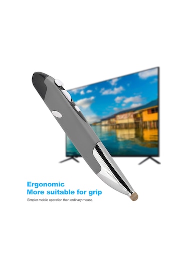 Ximistore9 Pr-06 Gümüş Gri Kalem Şeklinde Kablosuz Mouse + Kapasitif Kalem, 2.4g, 3 Adım Dpı, Ergonomik Tasarım, Usb Alıcı, Bilgisayar/tablet/ Akıllı Telefon Uyumlu Pil Dahil Değil