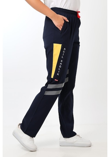 112 Unisex Likralı Yazlık Pantolon - Lacivert-7394-lacivert