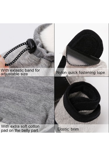 Geekyou Kedi Ameliyat Sonrası İyileşme Giysisi Pamuklu Yumuşak Soluklu Yara Koruması Tüy Yeme/ç抓lama Engeli Gri S Beden