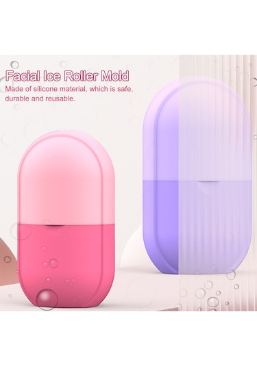 Hangfox Pembe Silikon Yüz Buz Kalıbı - Cilt Parlaklığı, Pori Daraltma, Kuru İz Ve Şişlik Giderici Dıy Masaj Aleti