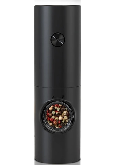 Jialan Elektrikli Karabiber Öğütücü Baharat Öğütücüler Siyah