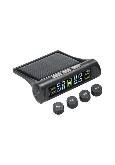 4 Harici Sensörlü Solar Tpms Kablosuz Araç Lastik Basıncı İzleme Sistemi