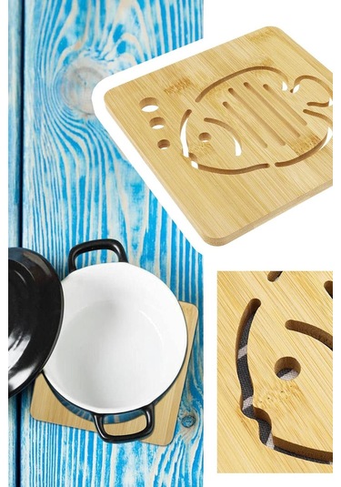 Nishev 2'li Bambu Lüx Balık Desenli Kare Nihale