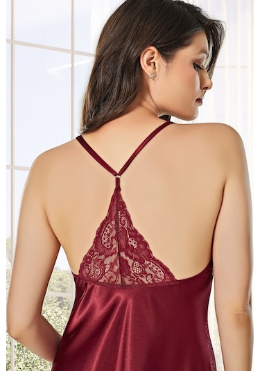 Alissa 8600 Kadın Saten 6'lı Set-bordo Bordo