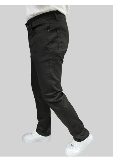 Erkek Enjoy Regular Fit Ligralı Siyah Kot Pantolon Siyah