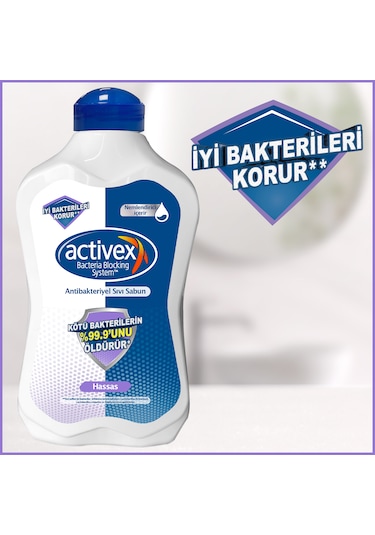 Activex Hassas Antibakteriyel Sıvı Sabun 2 x 1500 ML + 500 ML