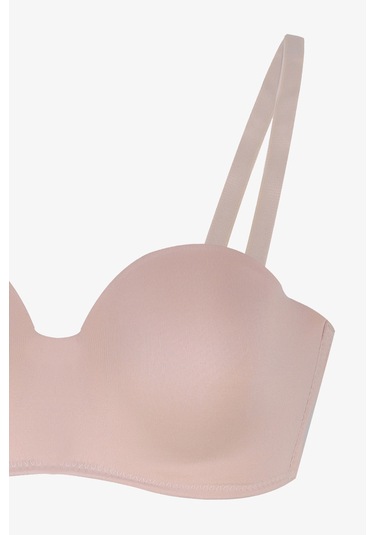 Kadın Dolgusuz Mikro Straplez Sütyen Kavun İçi