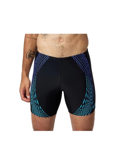 Speedo Duo Logo Print Mid Jam-mer Erkek Mayosu Siyah-mavi Siyah