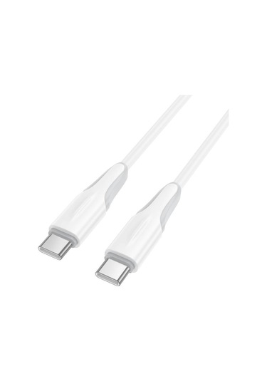 Borofone Bx119 Yeni 60w Usb-c / Tip-c Usb-c / Tip-c Hızlı Şarj Veri Kablosu, Uzunluk: 1m Beyaz