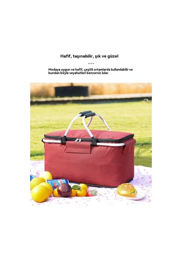 Eternal Luck Büyük Kapasite Termal Ve Soğukluk Taşınabilir Depolama Bölmesi - Kırmızı 001 Kırmızı