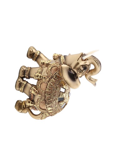 Kangvka Büyük Boy Altın Feng Shui Fil Heykeli - Şans Ve Servet Getiren Resin Dekoratif Sanat Eseri Hediye